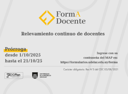Se extiendió el plazo para completar el FormA-Docente